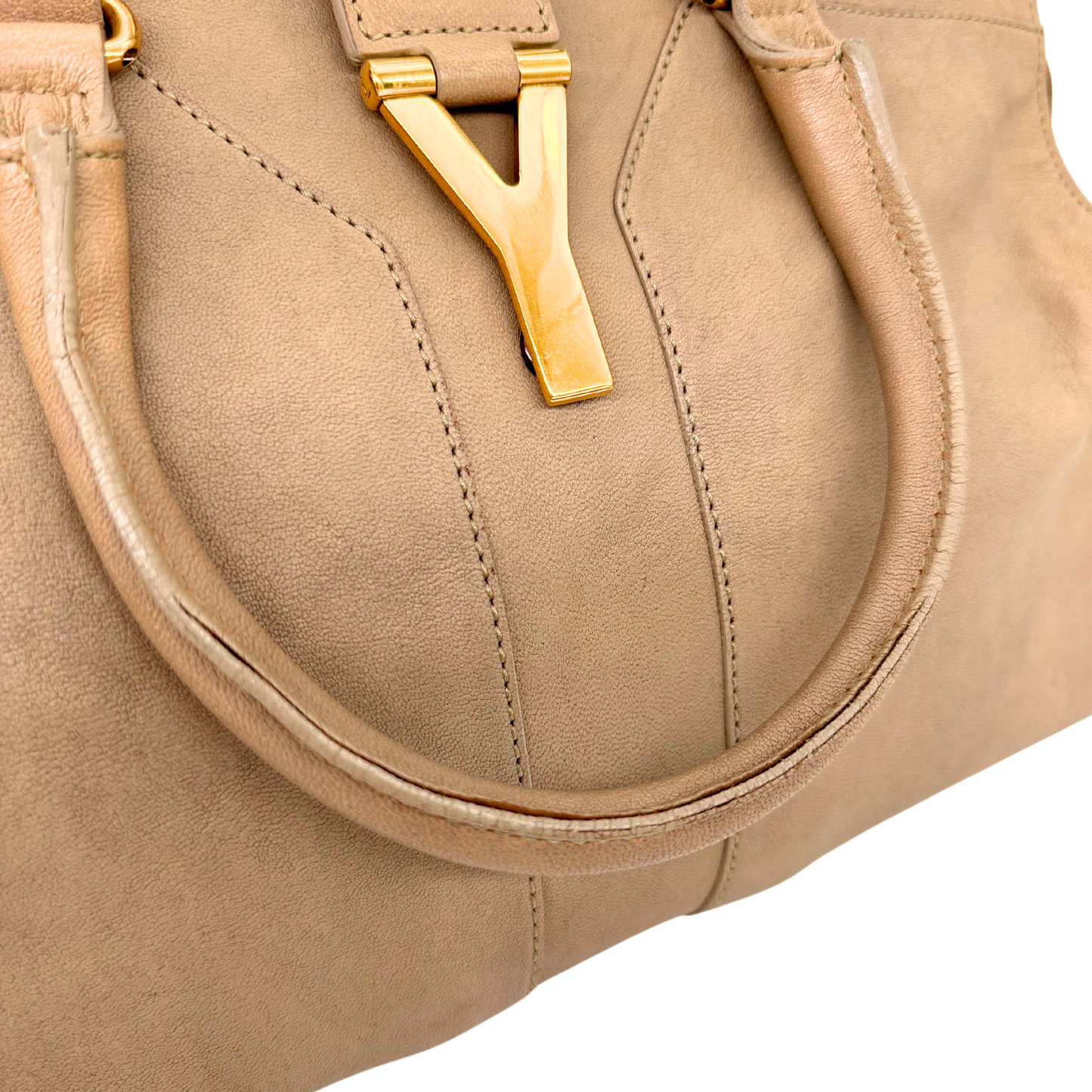 Yves Saint Laurent Beige Cabas Chyc Large Handbag