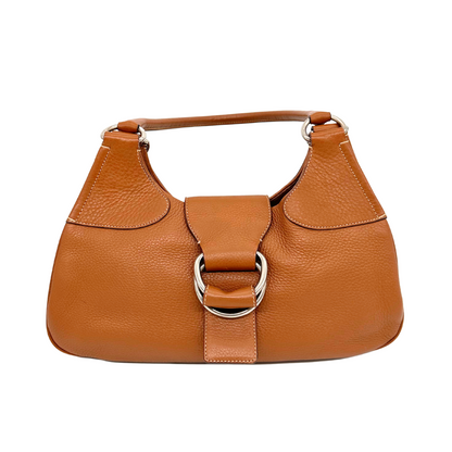 Prada Cognac Brown Leather Moon Bag